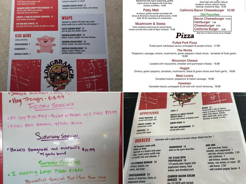 Longbranch Saloon & Eatery Menu