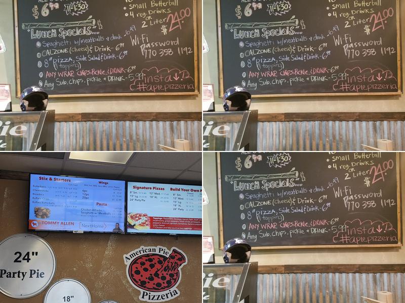 American Pie Pizzeria Menu