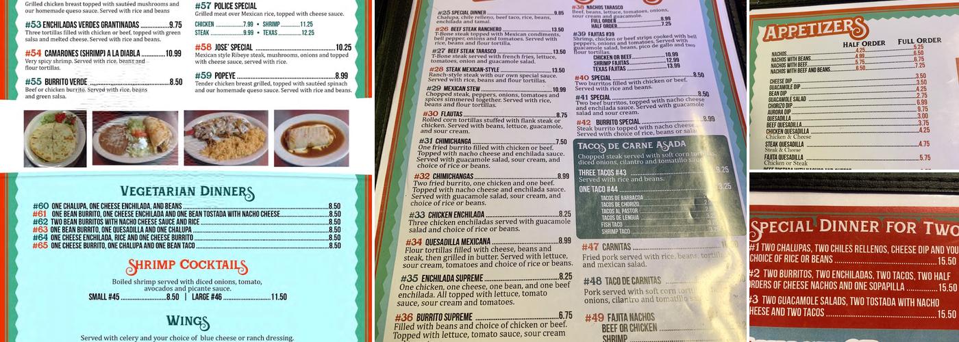 Aurora Mexican Restaurant Menu