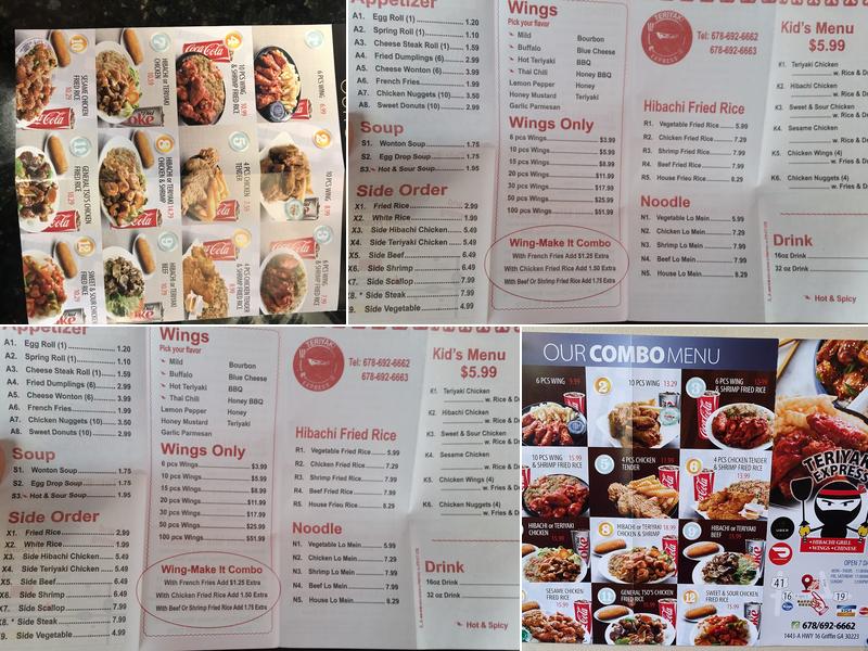 Teriyaki Express Grill ,Chinese & Wings Menu