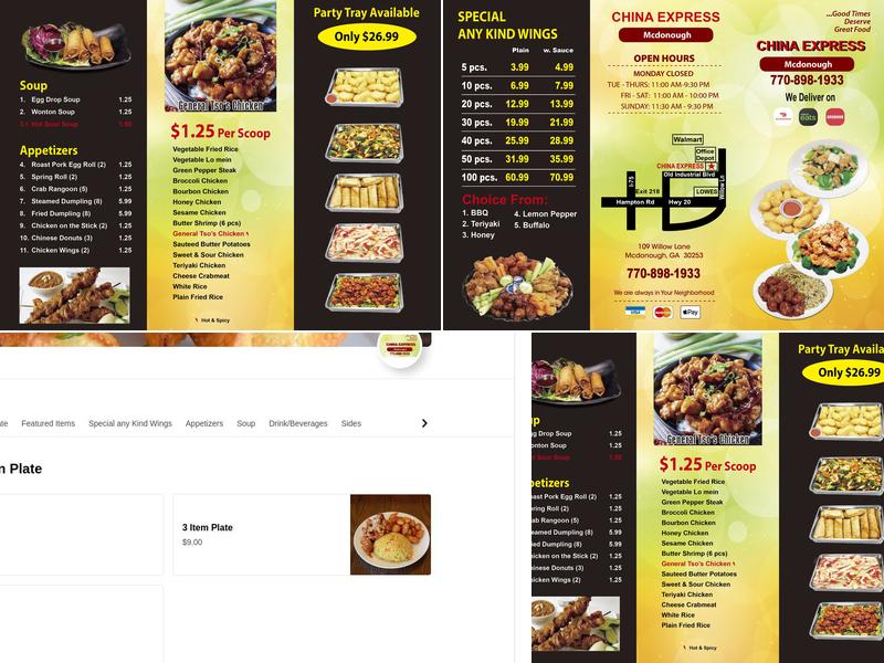 China Express Menu