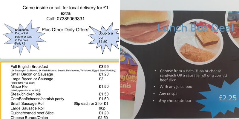 The Bakers Deli Sandwich Bar Menu