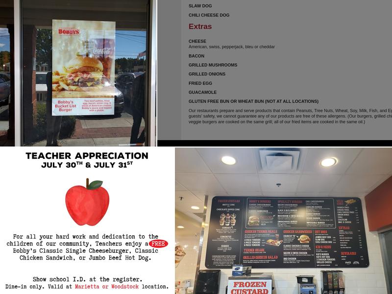 Cheeseburger Bobby's Menu