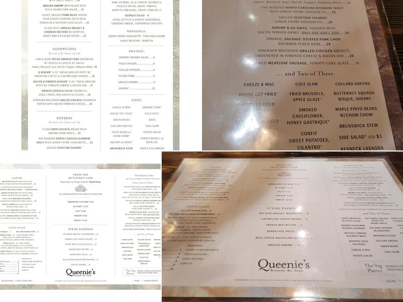 Queenies Menu