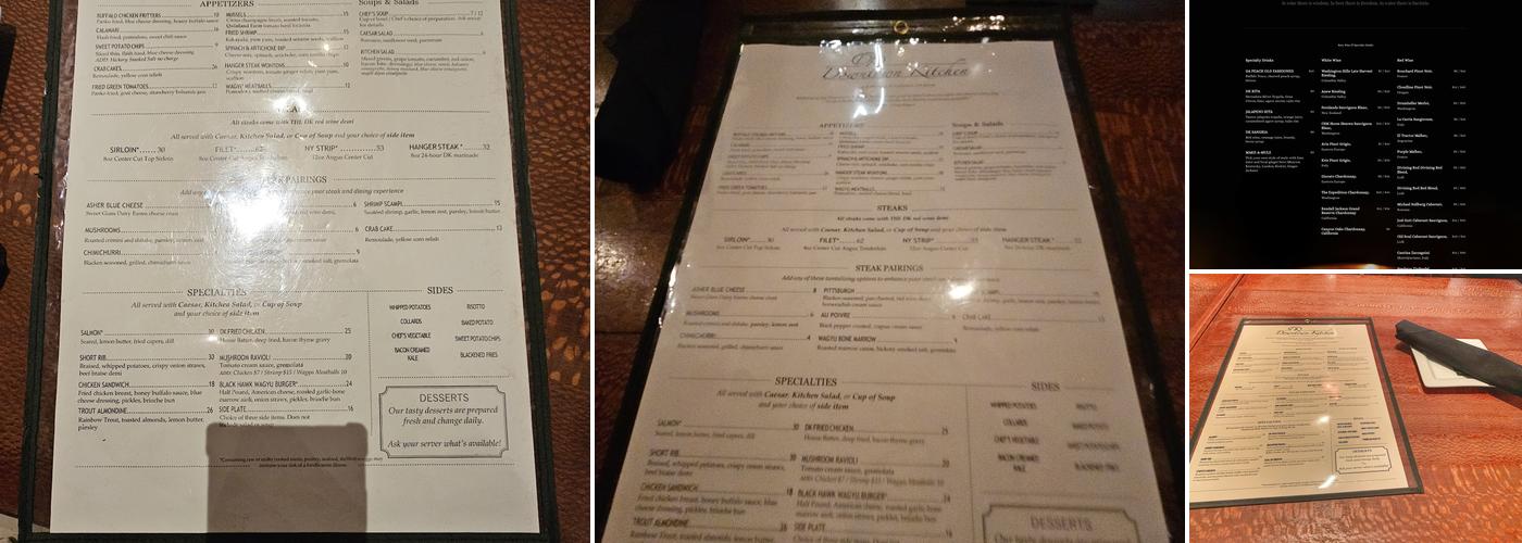 Downtown Kitchen Menu