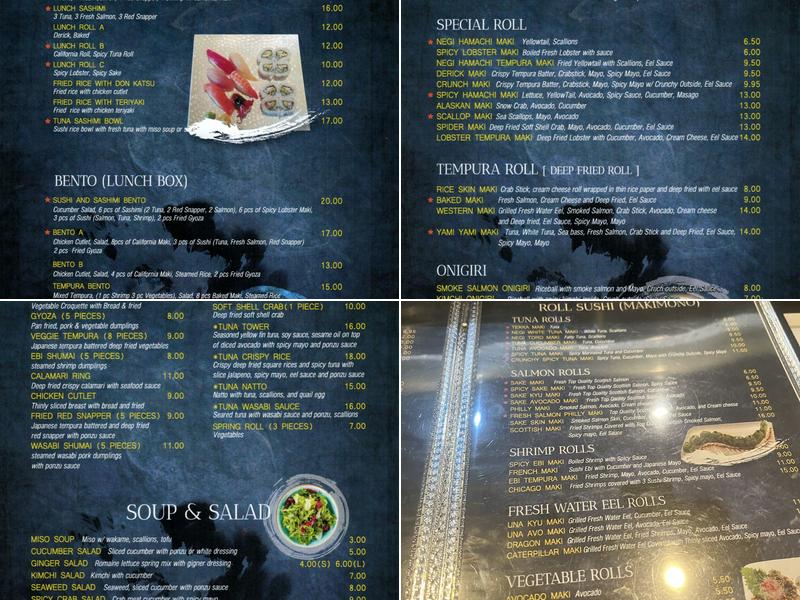 Yoon Sushi Menu