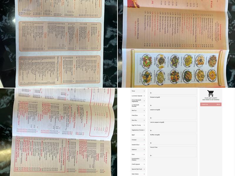 Great Wall Menu