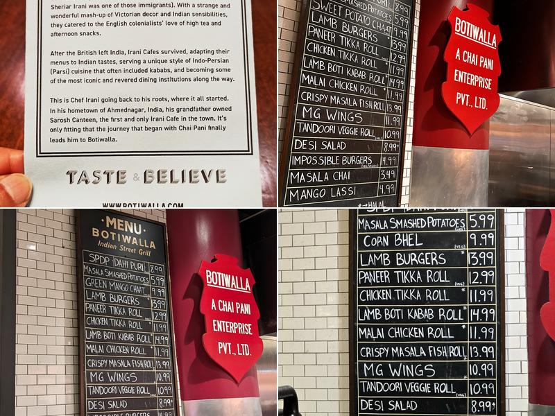 Botiwalla by Chai Pani Menu