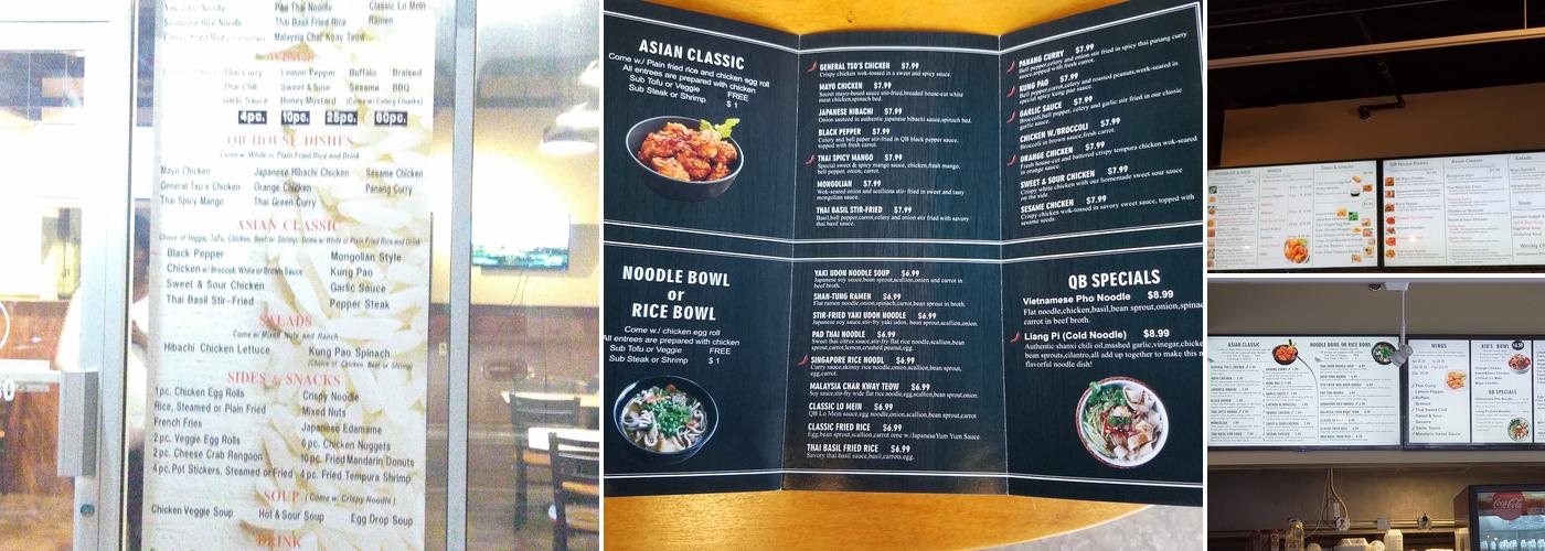Quick Bowl Asian Kitchen Menu