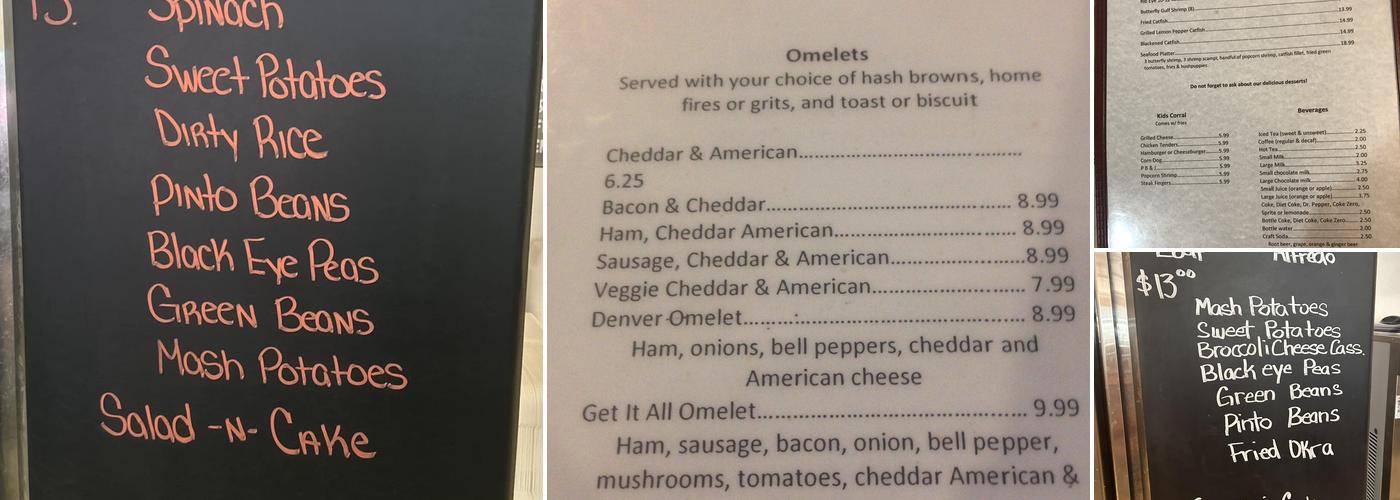 Kitty's Cafe Menu