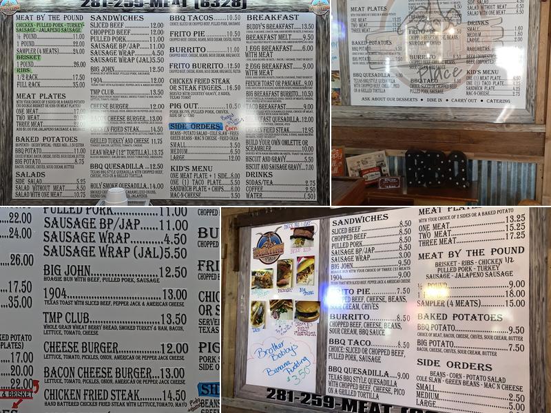 The Meating Place BBQ Menu