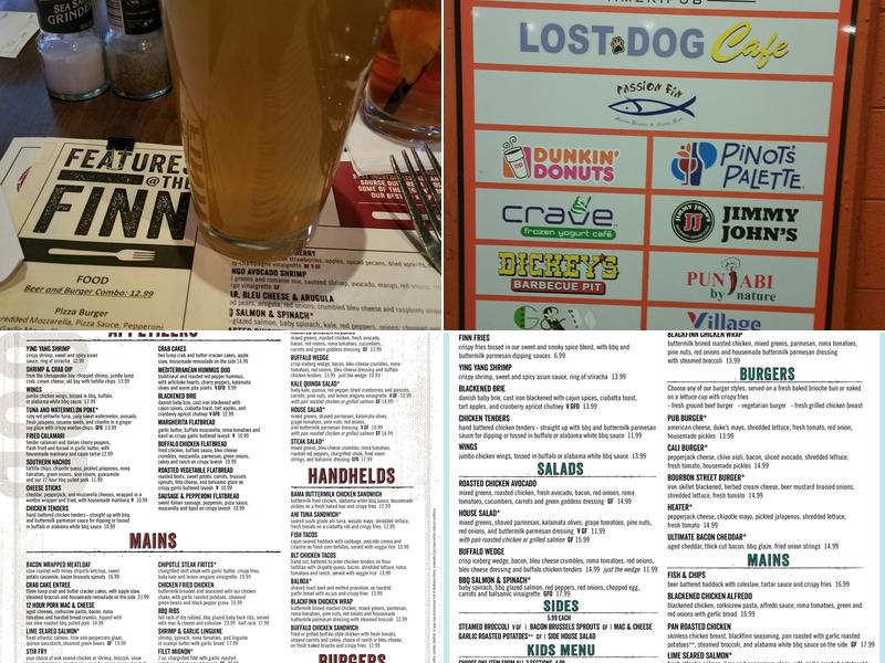 Blackfinn Ameripub Merrifield Menu