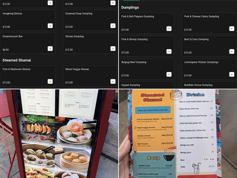 District Dumplings Menu