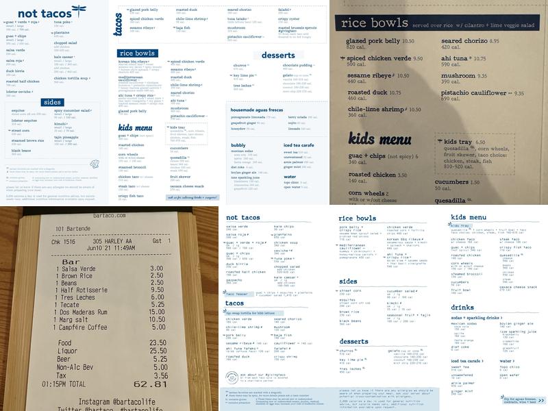 bartaco Menu