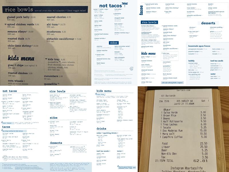bartaco Menu