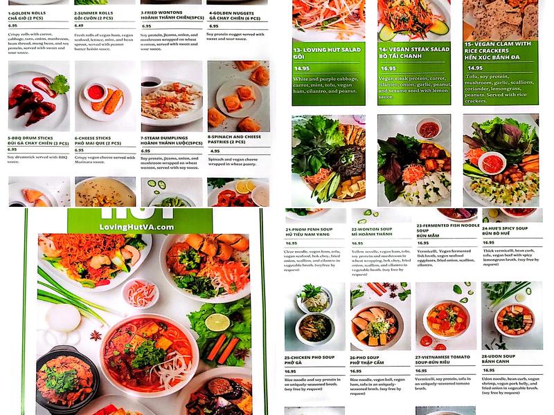 Loving Hut Healthy Cuisine Menu