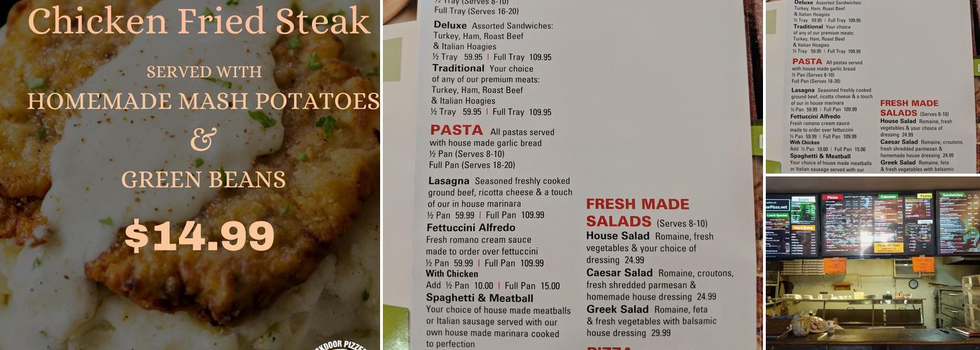 Backdoor Pizzeria Menu