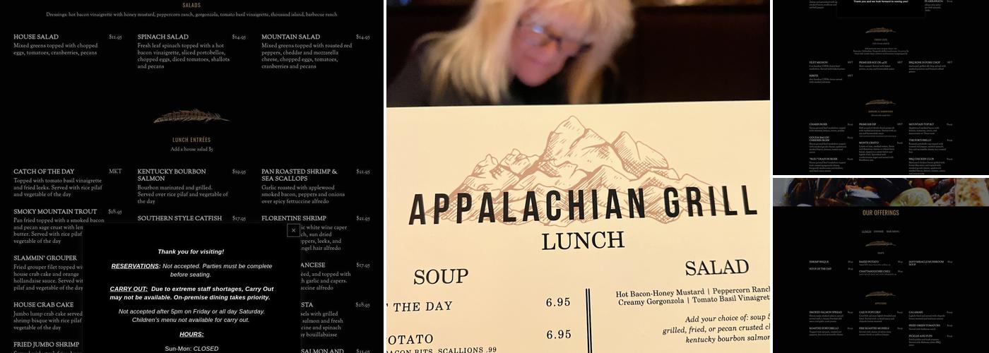Appalachian Grill Menu