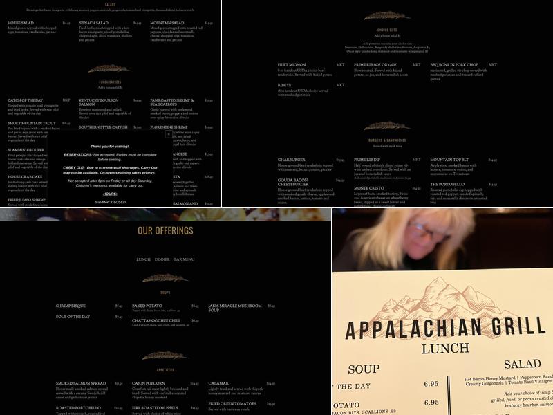 Appalachian Grill Menu