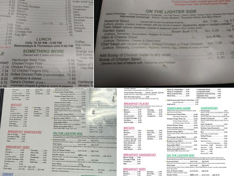 Cody J's Menu