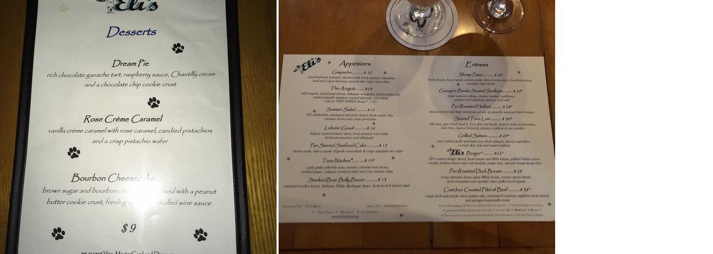 Eli's Menu