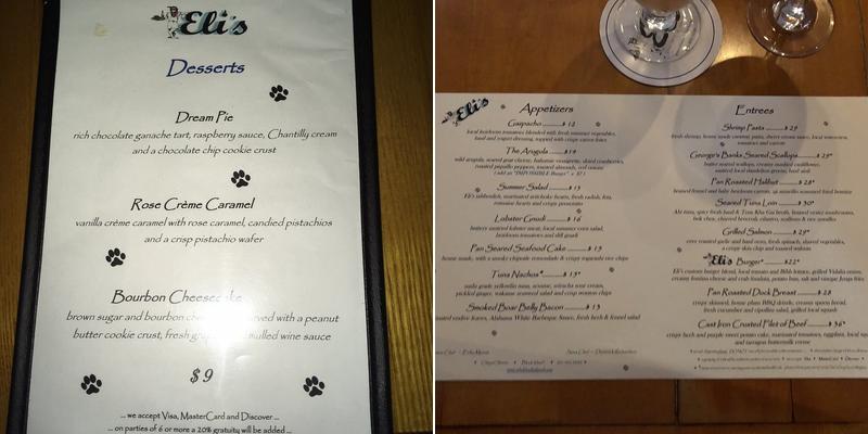 Eli's Menu