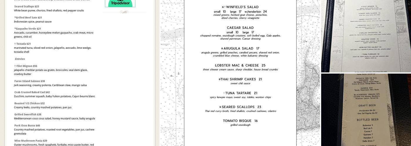 Winfield's Menu