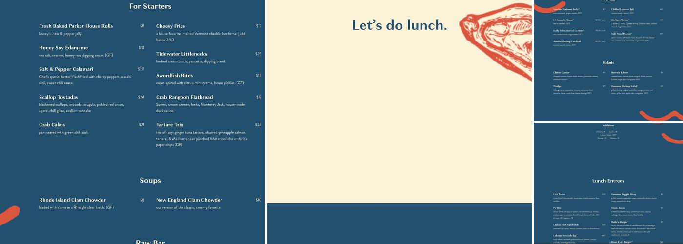 Dead Eye Dick's Menu