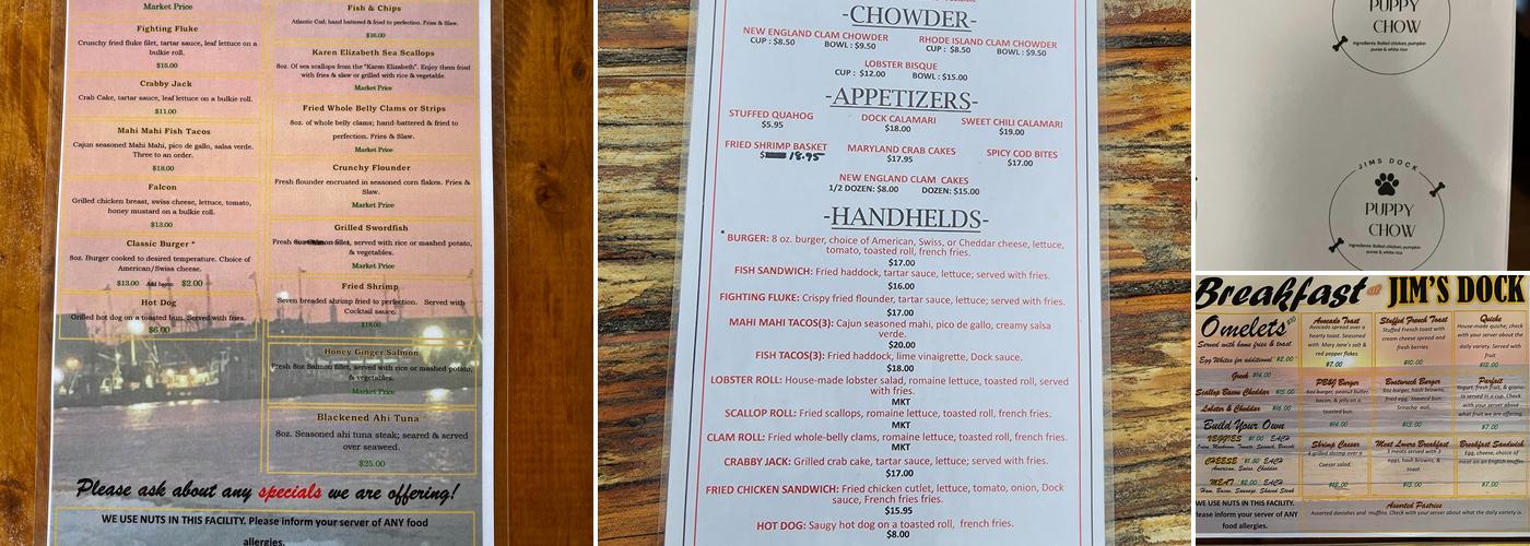 Jim's Dock Menu