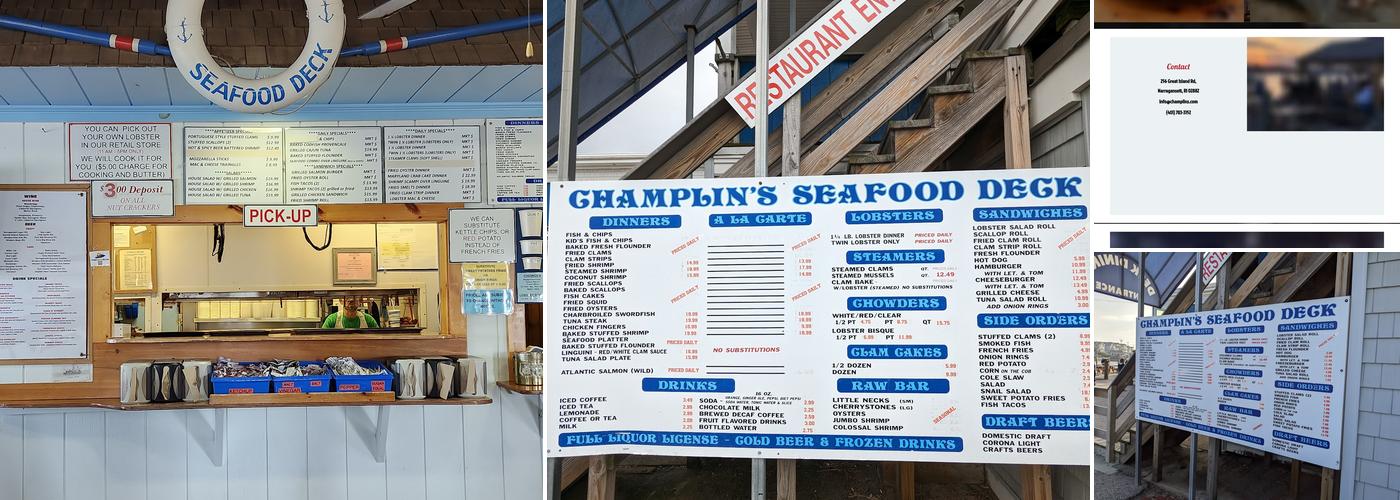 Champlin's Seafood Menu