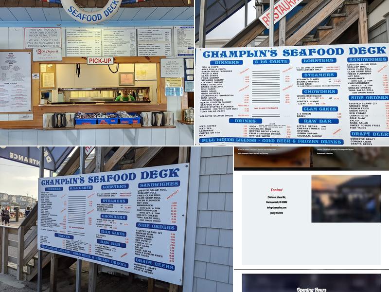 Champlin's Seafood Menu