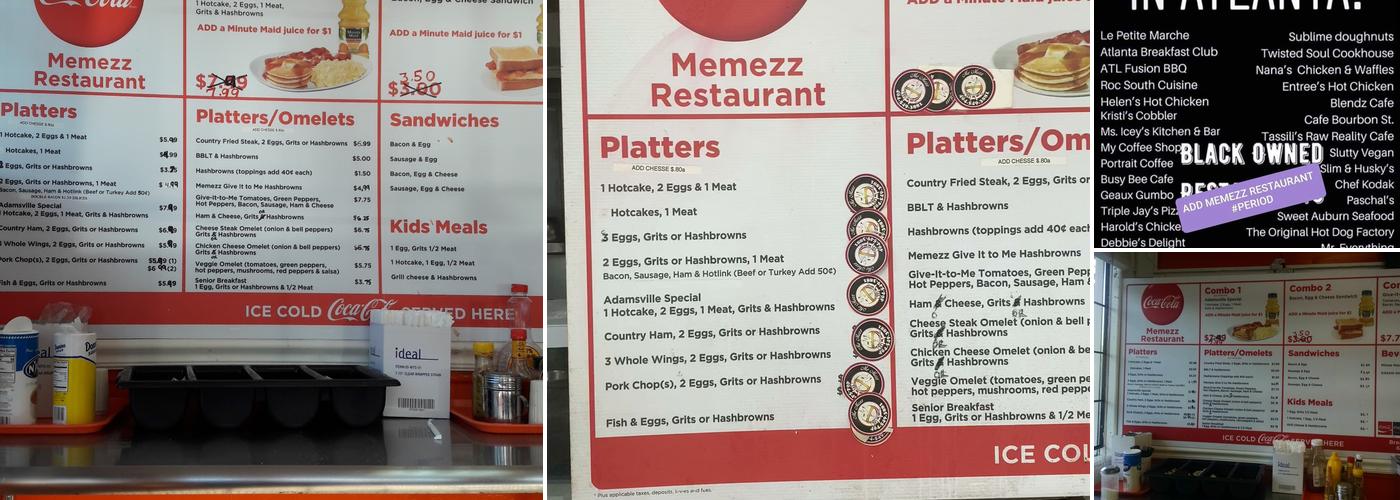 Memezz Restaurant Menu