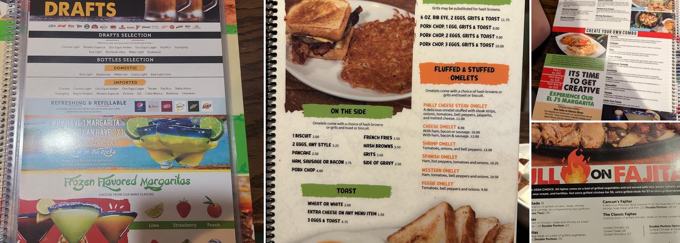 El Jalisco Eastpoint Menu