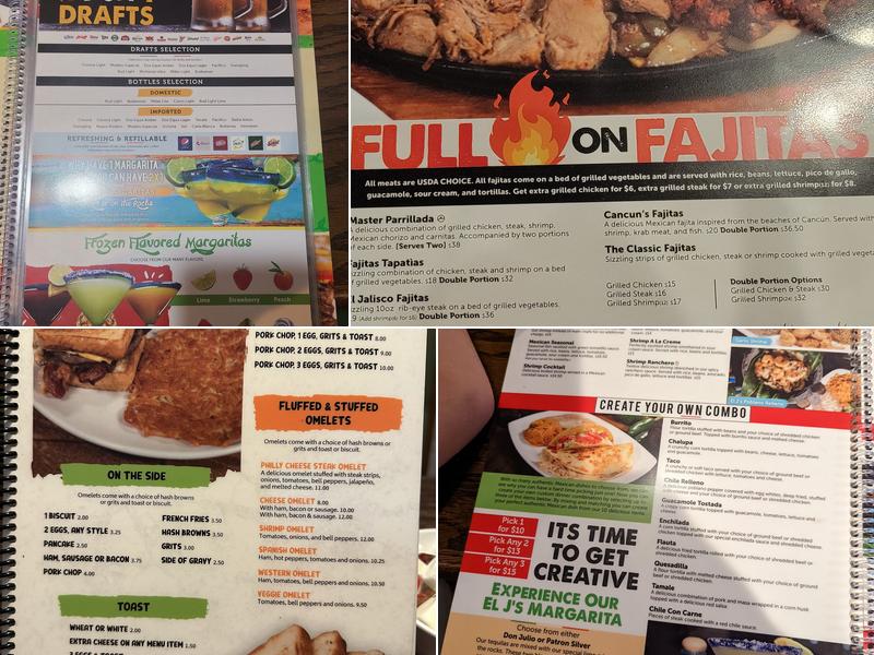 El Jalisco Eastpoint Menu