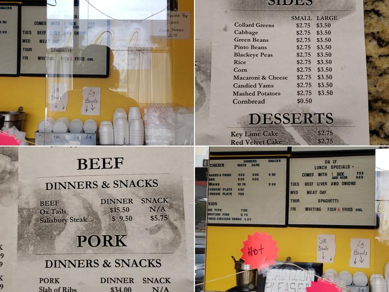 Walters Menu
