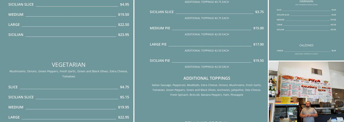 Fellini's Pizza Menu