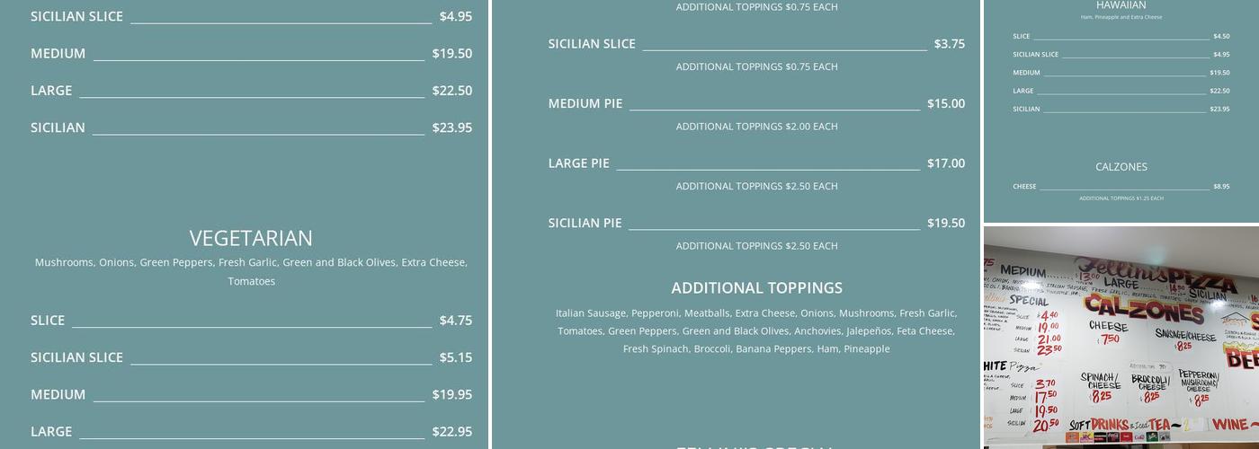 Fellini's Pizza Menu