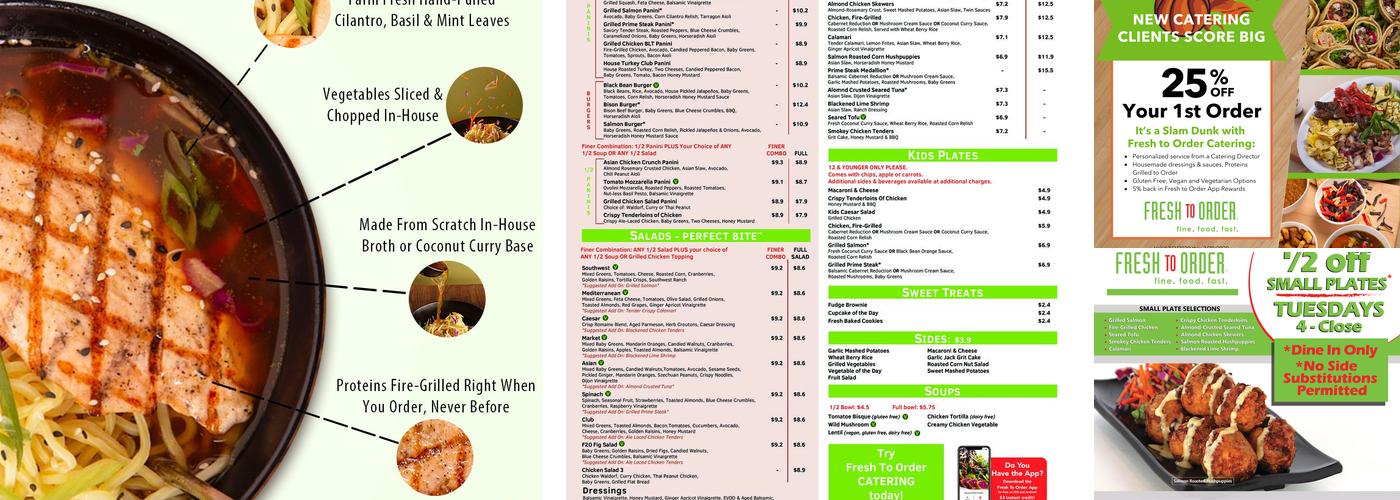 Fresh To Order - Decatur Menu