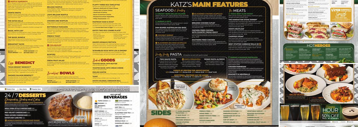 Katz's Menu