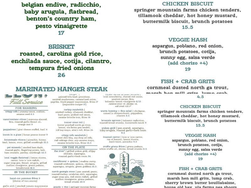 Leon's Full Service Menu