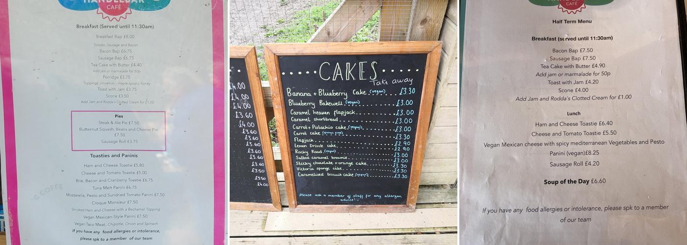 Cadence at The Handlebar Cafe Menu