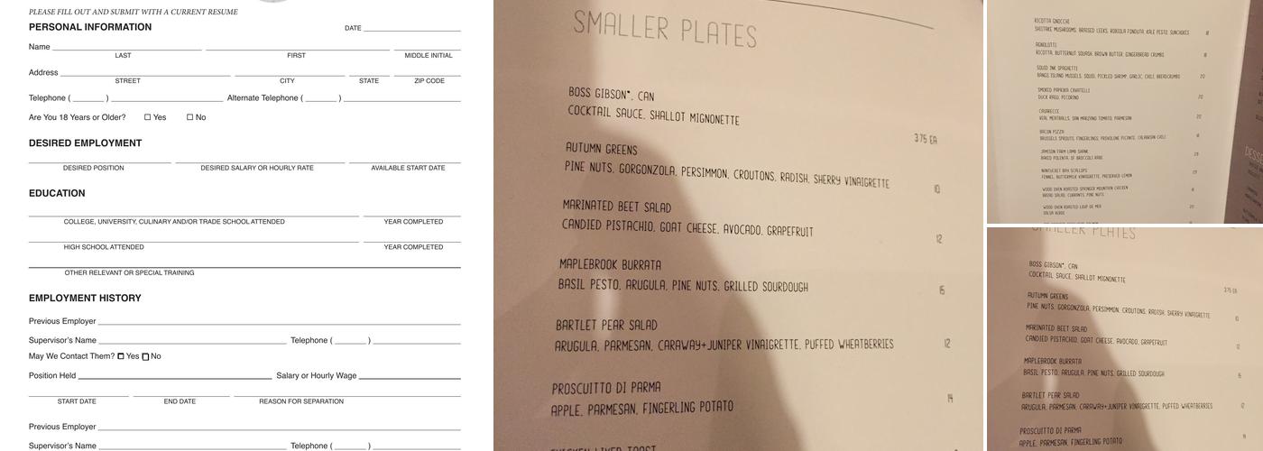Floataway Cafe Menu