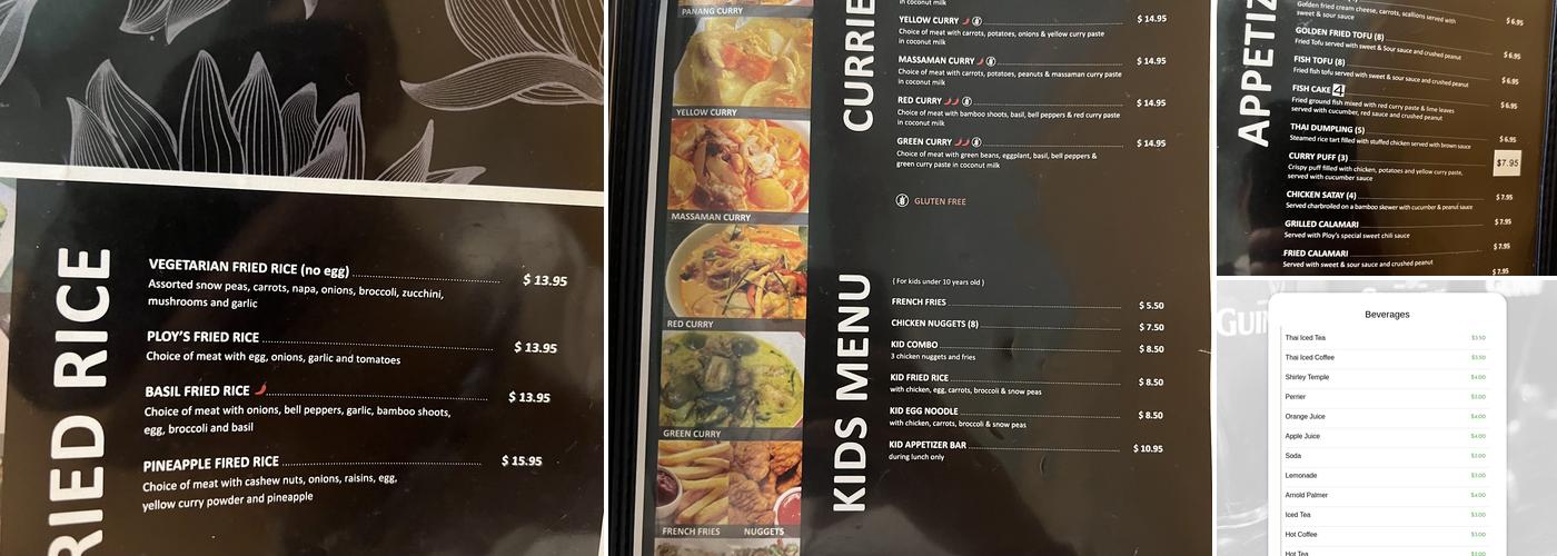 Ploy Thai Cuisine Menu