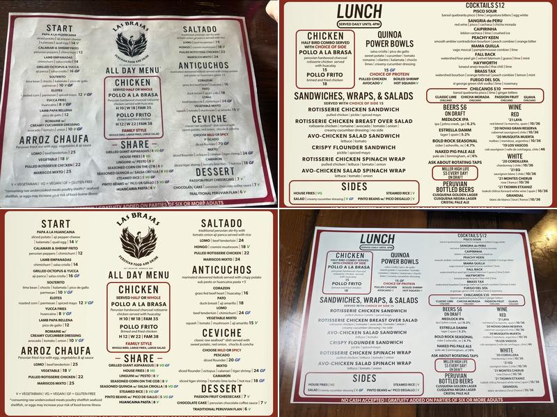Las Brasas Menu