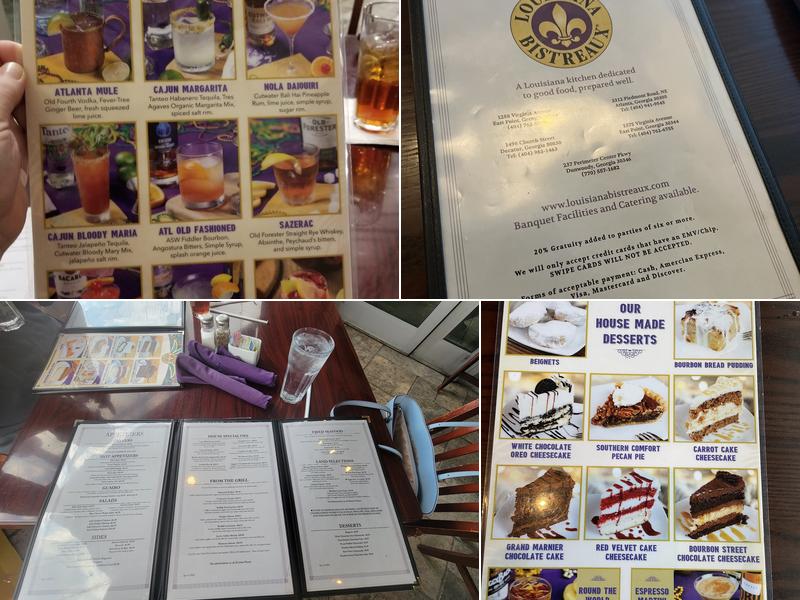 Louisiana Bistreaux Seafood Kitchen Decatur Menu