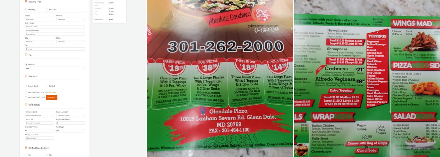 Pizzaness Menu