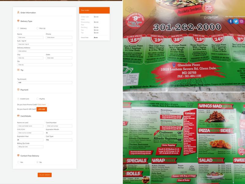 Pizzaness Menu