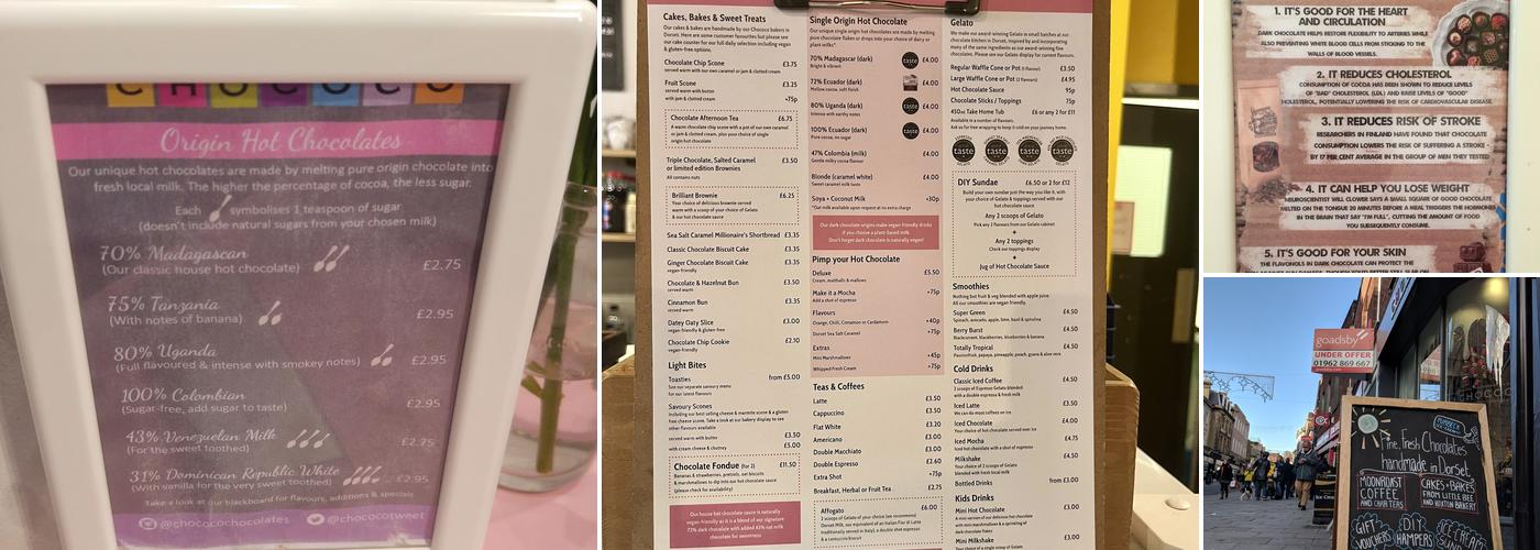 Chococo Menu