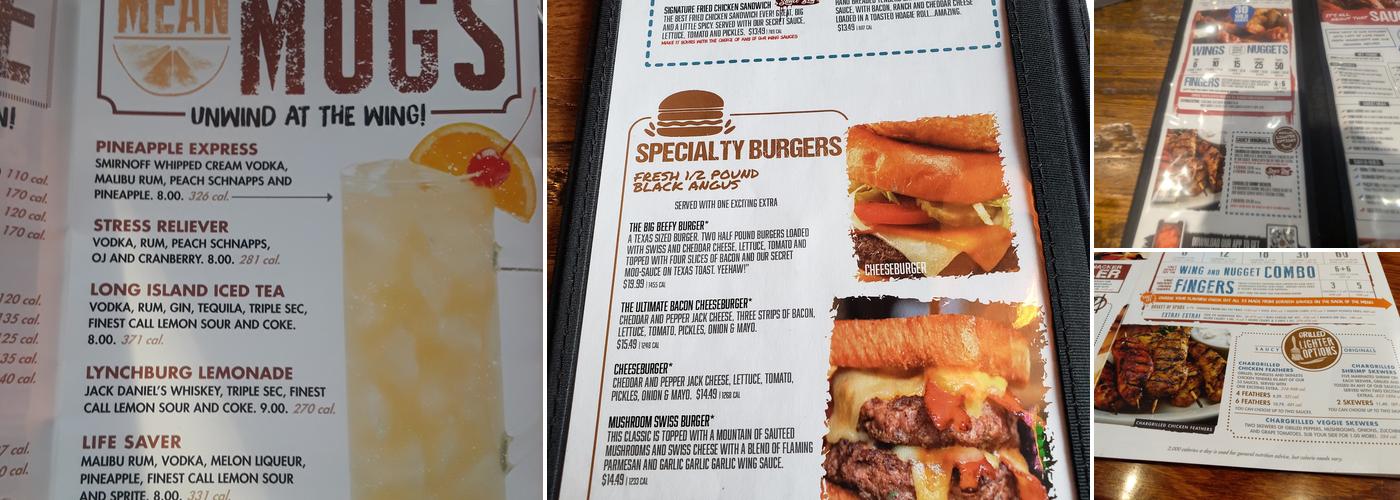 Wild Wing Cafe Menu
