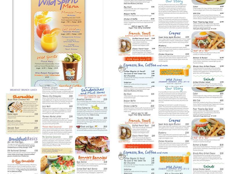 Wild Eggs Menu